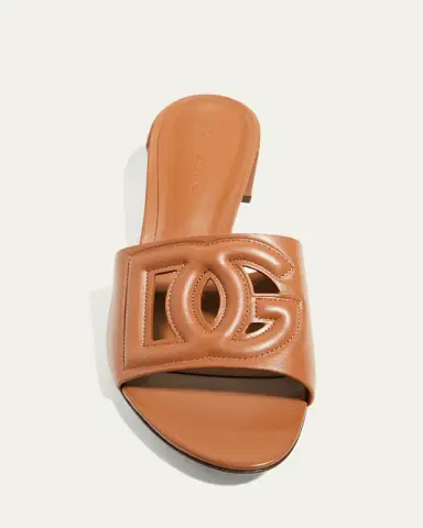 Dolce & Gabbana 40mm DG Cutout Leather Slide | Thumbnail 9 Dolce & Gabbana 40mm DG Cutout Leather Slide | Thumbnail 9
