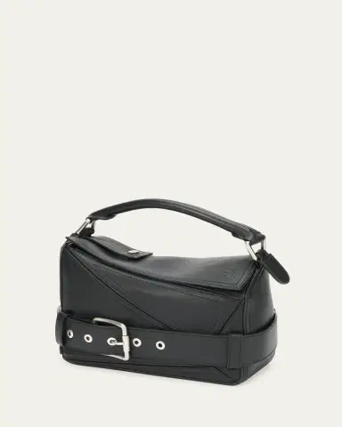 Loewe Puzzle Biker Top-Handle Bag in Shiny Leather | Thumbnail 3 Loewe Puzzle Biker Top-Handle Bag in Shiny Leather | Thumbnail 3