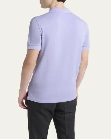 Tom Ford Men's Lyocell Pique Polo Shirt | Thumbnail 7 Tom Ford Men's Lyocell Pique Polo Shirt | Thumbnail 7