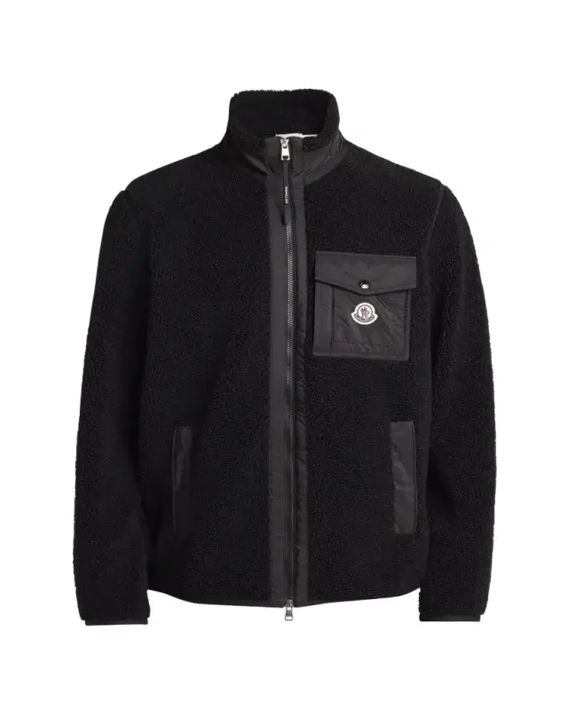 Moncler Men's Teddy Boucle Full-Zip Jacket