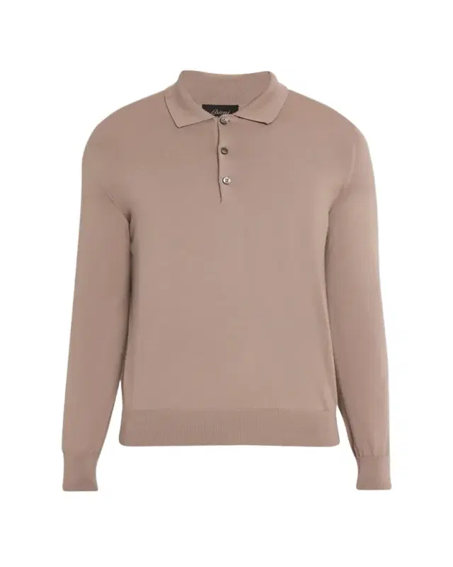 Men's Cashmere-Silk Polo Sweater