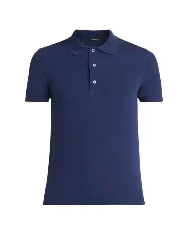 TOM FORD Men's Lyocell Pique Polo Shirt