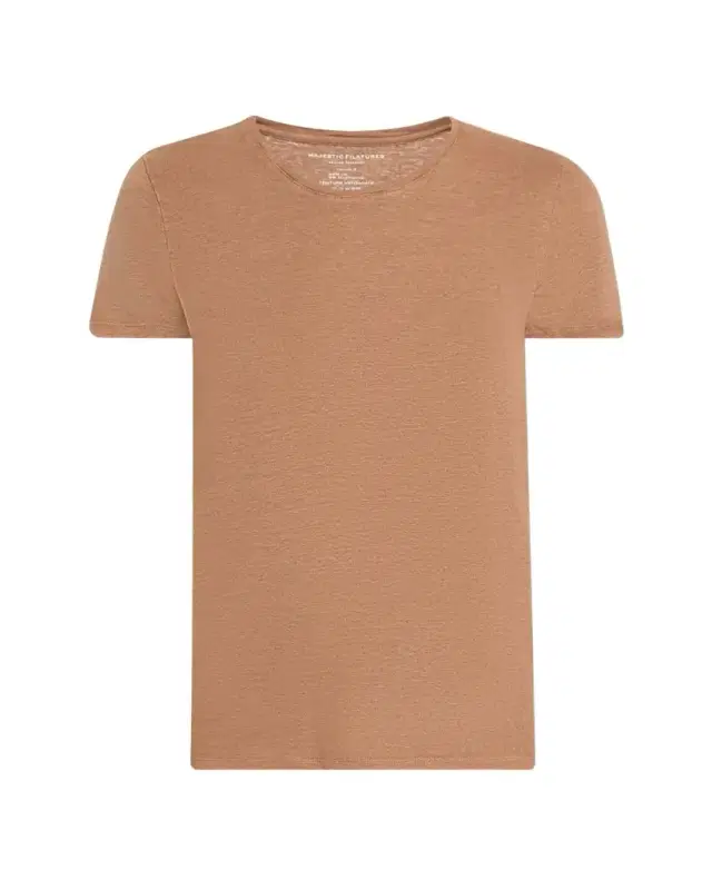 Crewneck Stretch Linen Tee