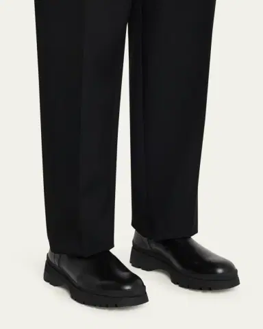 Prada Men's Brixxen Leather and Neoprene Chelsea Boots | Thumbnail 2 Prada Men's Brixxen Leather and Neoprene Chelsea Boots | Thumbnail 2