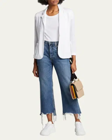 Majestic Filatures Stretch Linen One-Button Blazer | Thumbnail 2