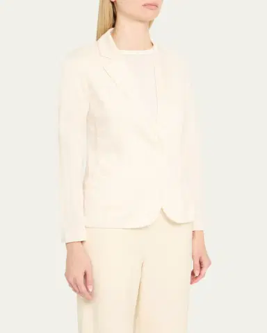 Majestic Filatures Stretch Linen One-Button Blazer | Thumbnail 8