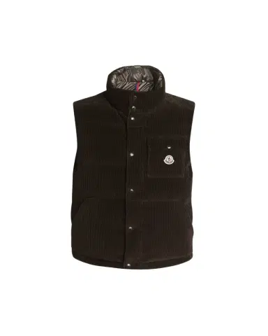 Moncler Men's Agen Full-Zip Corduroy Vest | Thumbnail 1