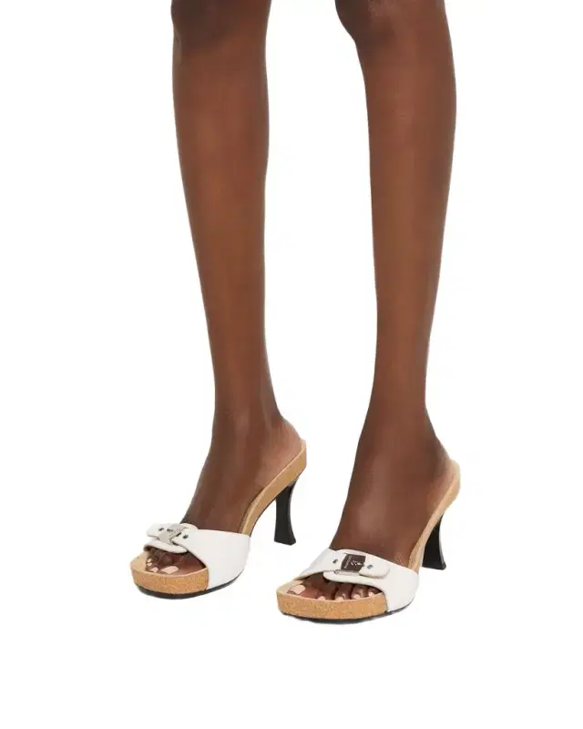 x Scholl Leather Mule Sandals