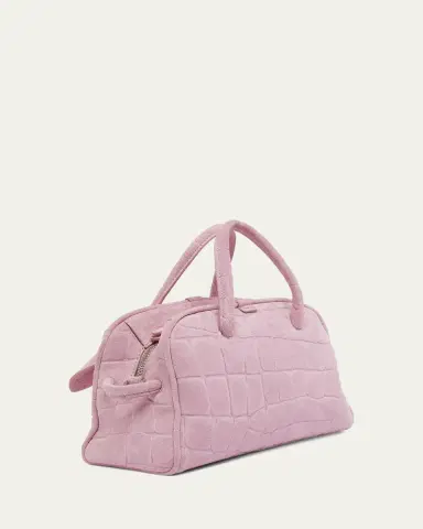 Jacquemus Le Petit Turismo Croc-Embossed Suede Bowling Bag | Thumbnail 3 Jacquemus Le Petit Turismo Croc-Embossed Suede Bowling Bag | Thumbnail 3