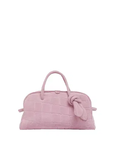 Jacquemus Le Petit Turismo Croc-Embossed Suede Bowling Bag | Thumbnail 1 Jacquemus Le Petit Turismo Croc-Embossed Suede Bowling Bag | Thumbnail 1