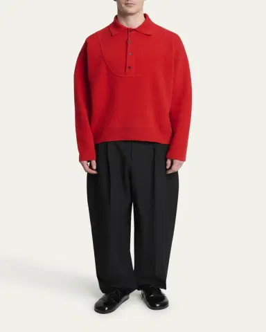 Jacquemus Men's Doppio Wool and Nylon Cardigan | Thumbnail 2