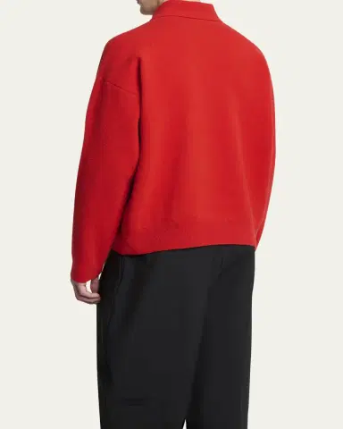 Jacquemus Men's Doppio Wool and Nylon Cardigan | Thumbnail 3