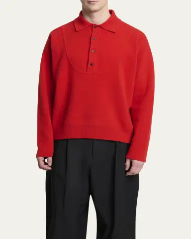 Jacquemus Men's Doppio Wool and Nylon Cardigan | Thumbnail 4