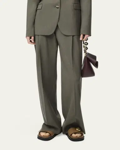 Loewe Logo Waistband Wide-Leg Trousers | Thumbnail 4