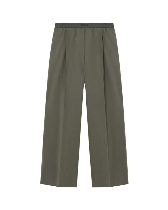 Logo Waistband Wide-Leg Trousers