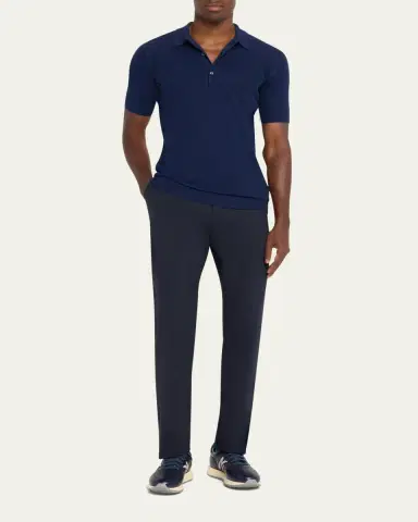 John Smedley Men's Roth Cotton Polo Shirt | Thumbnail 6