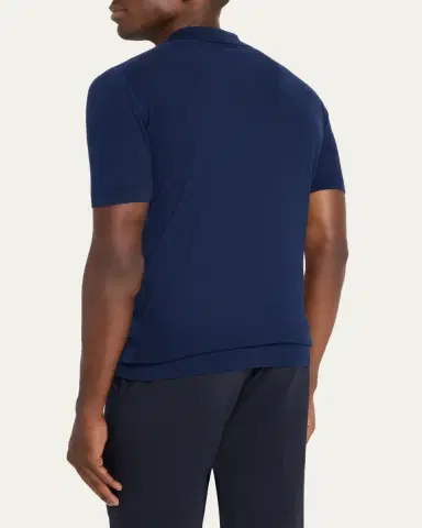 John Smedley Men's Roth Cotton Polo Shirt | Thumbnail 7