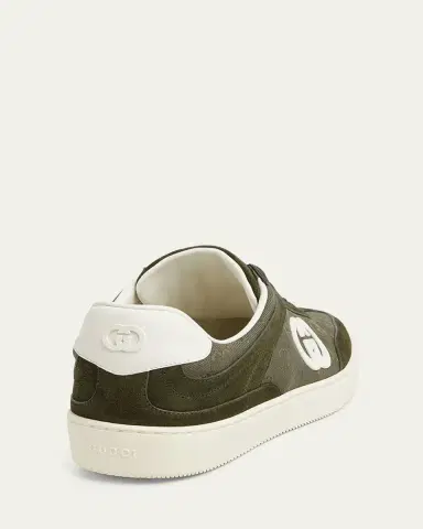 Gucci Men's G75 Canvas and Suede T-Toe Low-Top Sneakers | Thumbnail 4 Gucci Men's G75 Canvas and Suede T-Toe Low-Top Sneakers | Thumbnail 4
