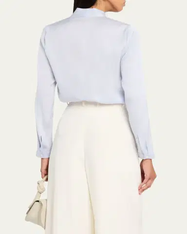 Kobi Halperin Nellie Pleated V-Neck Long-Sleeve Blouse | Thumbnail 15