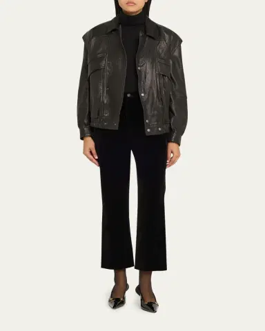 Saint Laurent Velvet Flare Trousers | Thumbnail 2