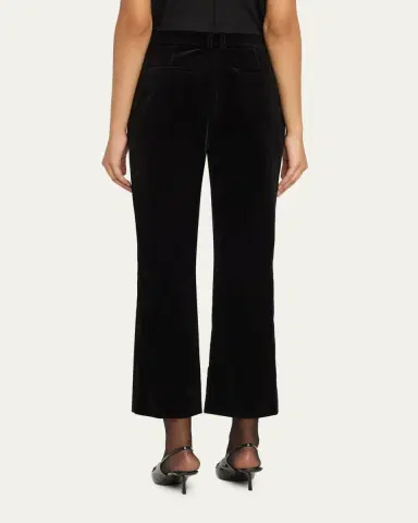 Saint Laurent Velvet Flare Trousers | Thumbnail 3
