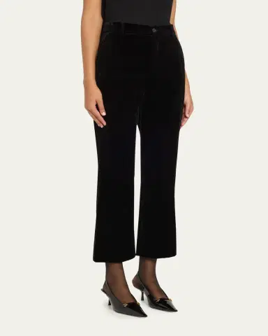 Saint Laurent Velvet Flare Trousers | Thumbnail 4