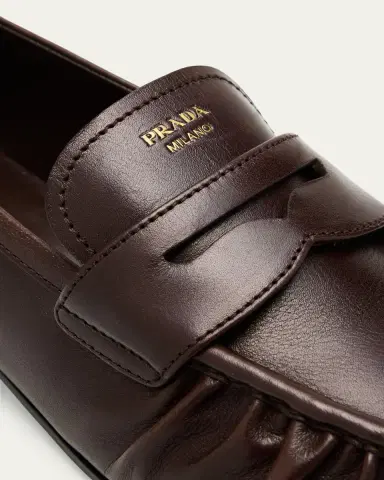 Prada Ruched Leather Loafers | Thumbnail 5 Prada Ruched Leather Loafers | Thumbnail 5