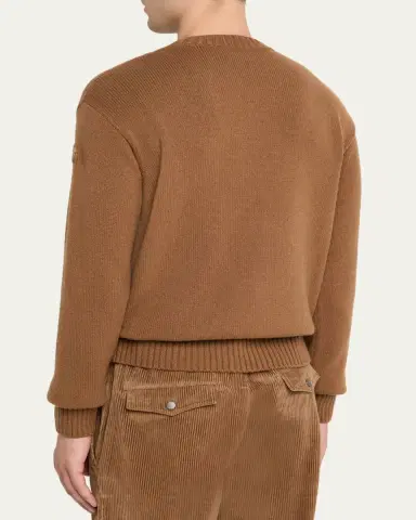 Moncler Men's Wool and Cashmere Crewneck Sweater | Thumbnail 7