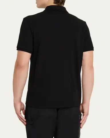 Moncler Men's Chest-Logo Pique Polo Shirt | Thumbnail 3