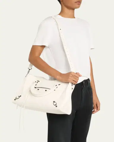 Balenciaga Le City Medium Crinkled Leather Top-Handle Bag | Thumbnail 2 Balenciaga Le City Medium Crinkled Leather Top-Handle Bag | Thumbnail 2