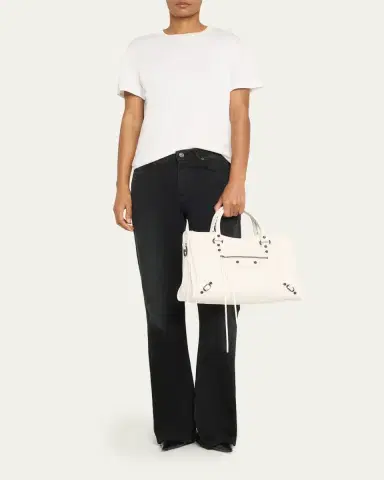 Balenciaga Le City Medium Crinkled Leather Top-Handle Bag | Thumbnail 5 Balenciaga Le City Medium Crinkled Leather Top-Handle Bag | Thumbnail 5