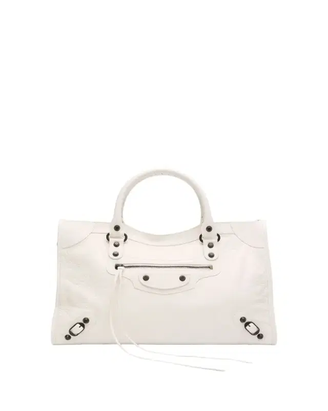 Balenciaga Le City Medium Crinkled Leather Top-Handle Bag