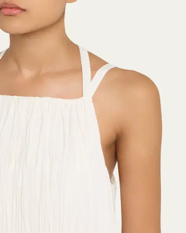 Vince Pleated A-Line Halter Dress with Pockets | Thumbnail 5