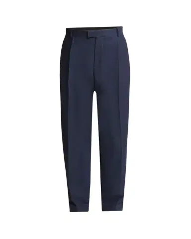 Bottega Veneta Men's Wide-Leg Melange Wool Drill Trousers | Thumbnail 1