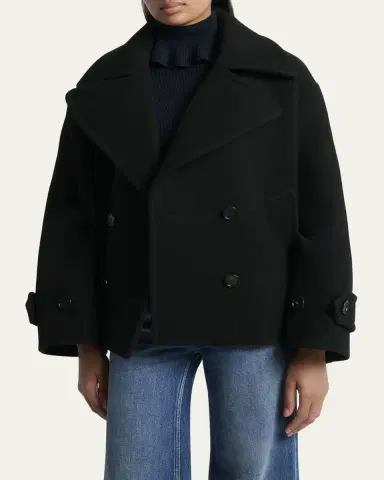 Chloé Double-Breasted Wool Peacoat | Thumbnail 4 Chloé Double-Breasted Wool Peacoat | Thumbnail 4
