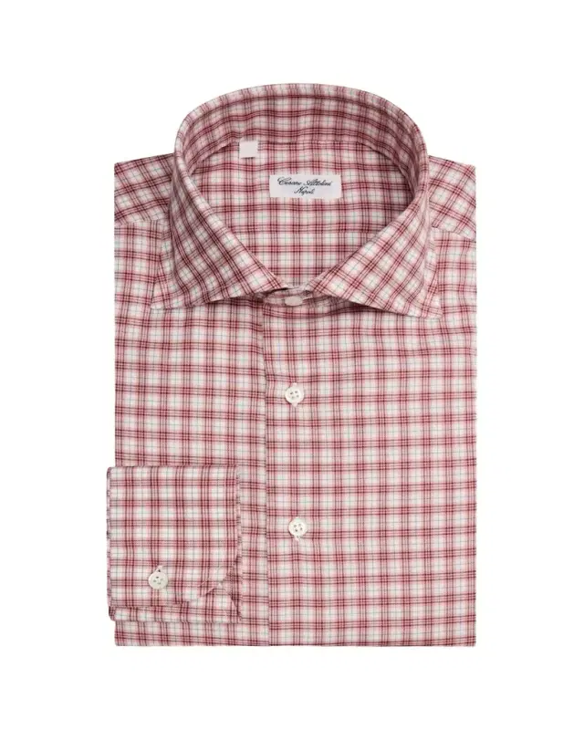 Cesare Attolini Men's Cotton Petite-Plaid Sport Shirt