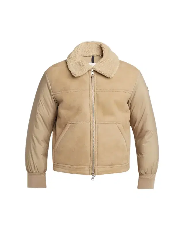 Moncler Men's Tonnay Leather and Down Quilted Jacket