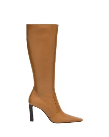 Saint Laurent Francoise Smooth Leather Knee-High Boots | Thumbnail 1