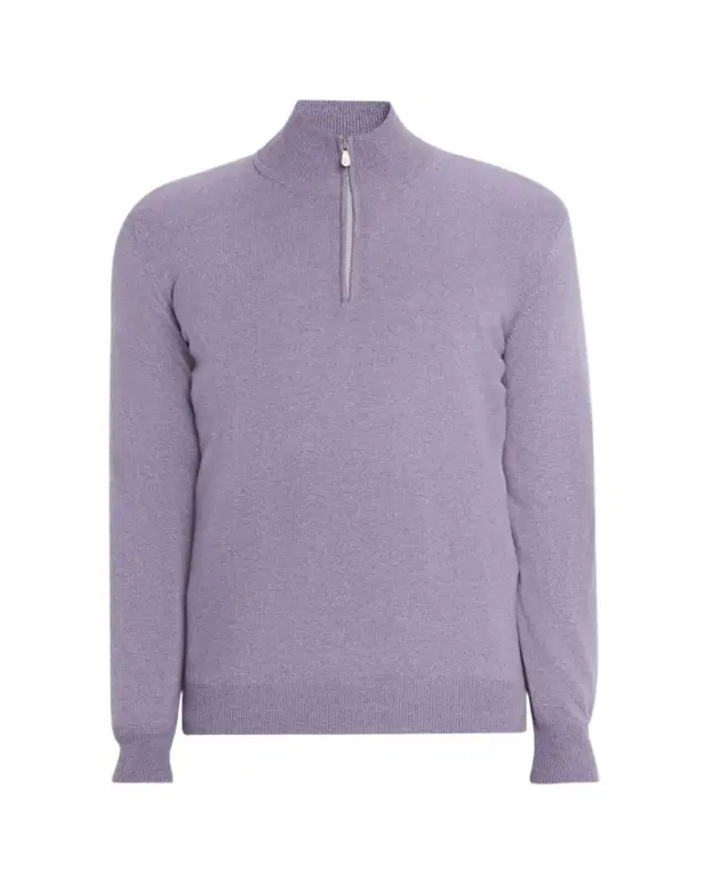 Brunello Cucinelli Men's Cashmere Quarter-Zip Sweater