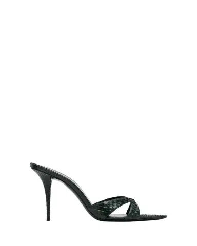 Saint Laurent Kirat Snake Mule Sandals | Thumbnail 1 Saint Laurent Kirat Snake Mule Sandals | Thumbnail 1