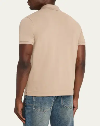 Moncler Men's Leather-Emblem Polo Shirt | Thumbnail 7 Moncler Men's Leather-Emblem Polo Shirt | Thumbnail 7