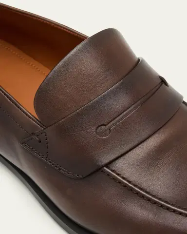 ZEGNA Men's Calfskin Penny Loafers | Thumbnail 5