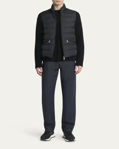 Moncler Men's Wool and Cashmere Crewneck Sweater | Thumbnail 2