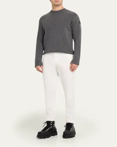 Moncler Men's Wool and Cashmere Crewneck Sweater | Thumbnail 6