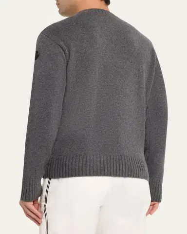Moncler Men's Wool and Cashmere Crewneck Sweater | Thumbnail 7