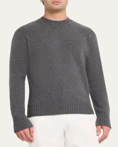 Moncler Men's Wool and Cashmere Crewneck Sweater | Thumbnail 8