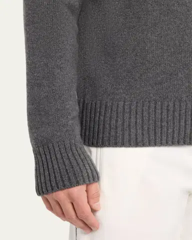 Moncler Men's Wool and Cashmere Crewneck Sweater | Thumbnail 9