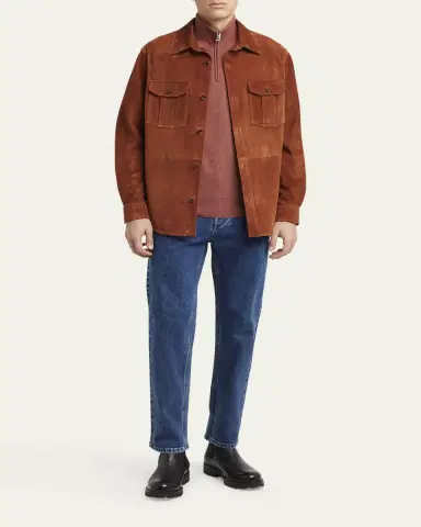 Brioni Men's Cashmere Quarter-Zip Sweater | Thumbnail 2