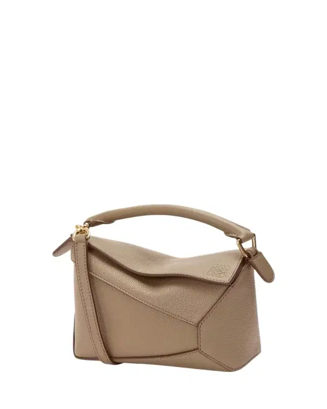 Puzzle Edge Mini Top-Handle Bag in Grain Leather