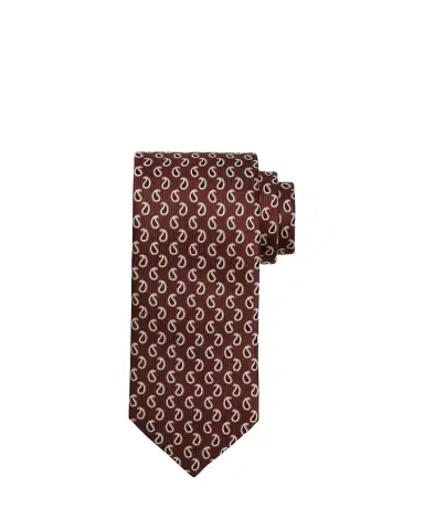 Brioni Men's Micro-Paisley Jacquard Silk Tie | Thumbnail 1